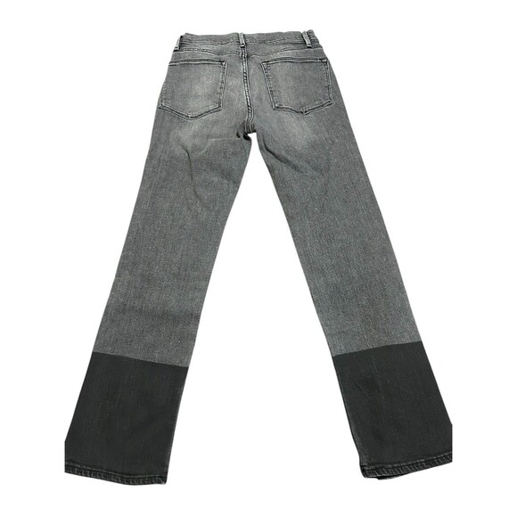 FRAME Denim Le High Straight Jeans Black Womens‎ 26 Sleepy Hollow Dip Dye - Picture 3 of 4